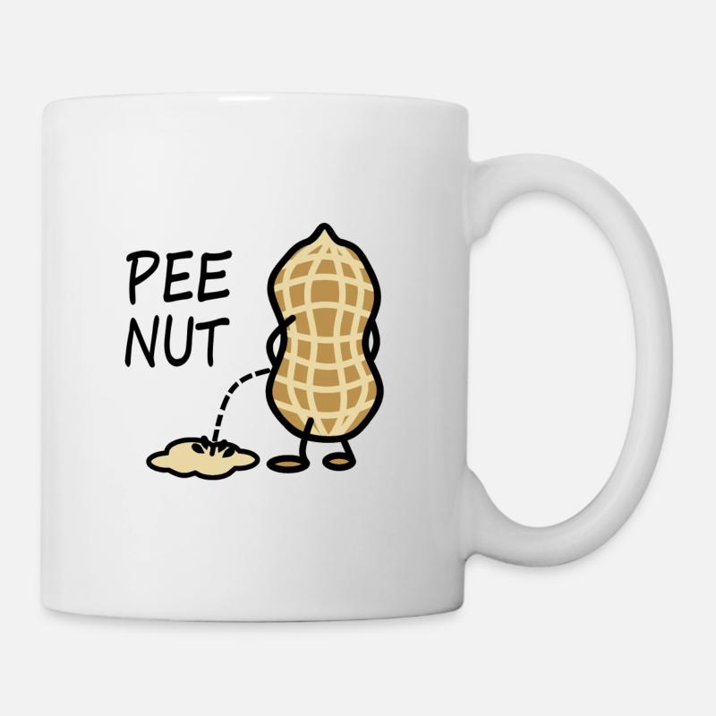 Pee Nut - the peeing peanut - Mug - white