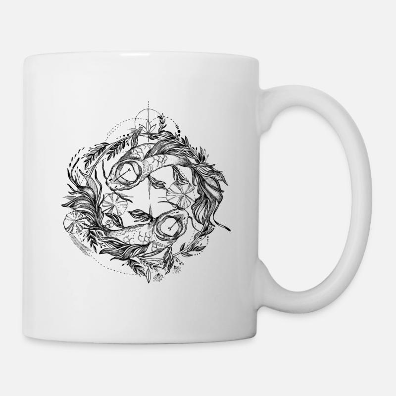 Fische Sternzeichen - Tasse - Weiß