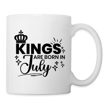 Kings Are Born In July Birthday Quote - Mug - white - Right