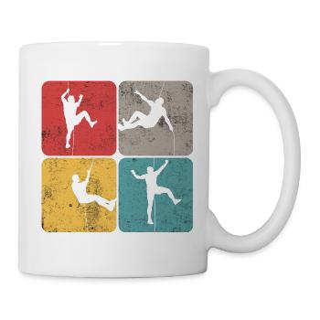 Bouldern Klettersport Sportklettern Geschenk - Tasse - Weiß - Rechts