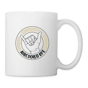 Air refroidi Vdub Greeting / Vague Shaka - Aircooled - Mug blanc - blanc - Droite