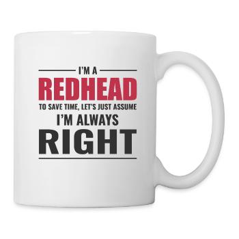 Redhead Hair Quote Funny Humour Dire - Mug blanc - blanc - Droite