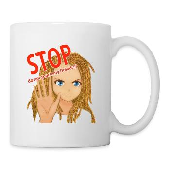 STOP do not touch my dreads ! dreads blonds - Mug blanc - blanc - Droite