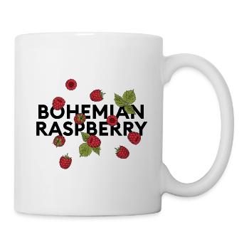 "bohemian raspberry" statement with raspberries - Mug - white - Right