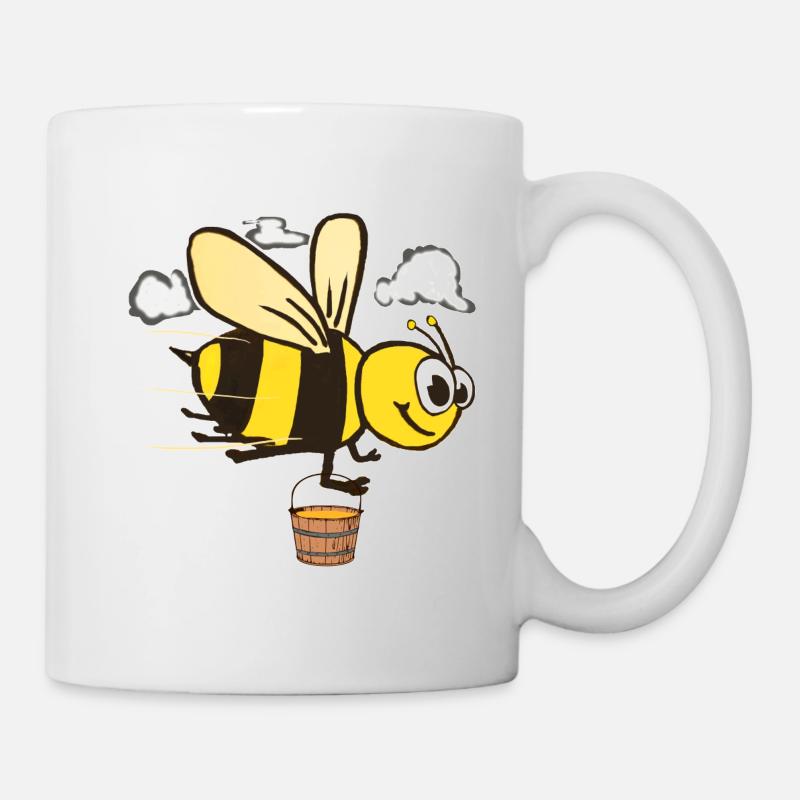 Abeille b dessin - Mug blanc - blanc