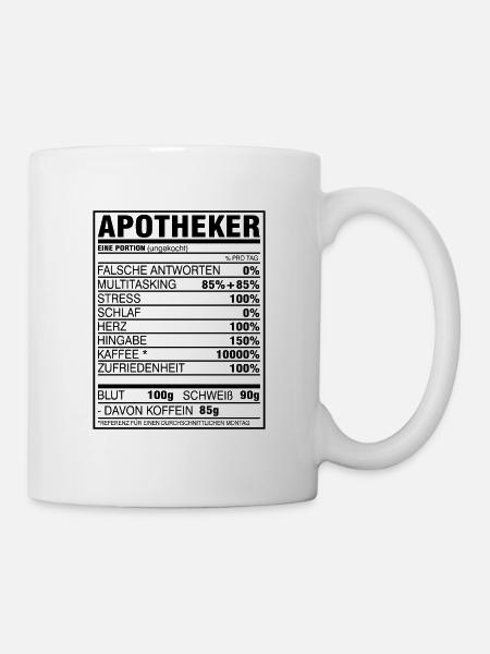 Apotheker Apotheke Geschenk - Tasse - Weiß
