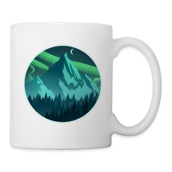 Nordischer Berg - Tasse - Weiß - Rechts