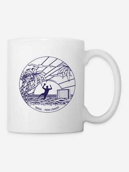 Beach handball -Brasil - Praia Grande - Mug blanc - blanc