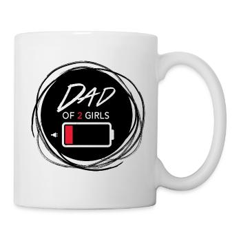 Papa de 2 filles - Mug blanc - blanc - Droite