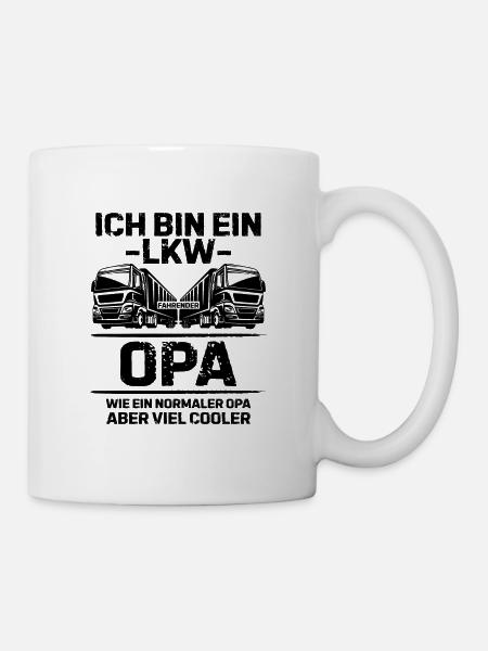 Opa LKW-fahrer Geschenk - Tasse - Weiß