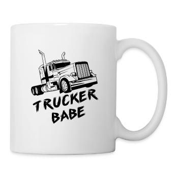 Camionneur babe camionneur cadeau - Mug blanc - blanc - Droite