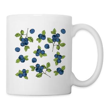 For blueberry lovers: delicious fruit pattern - Mug - white - Right