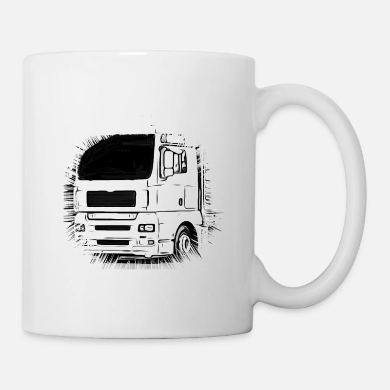 Camions - Mug blanc - blanc