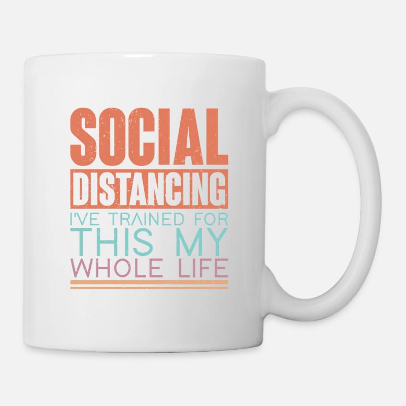 Social Distancing - Tasse - Weiß