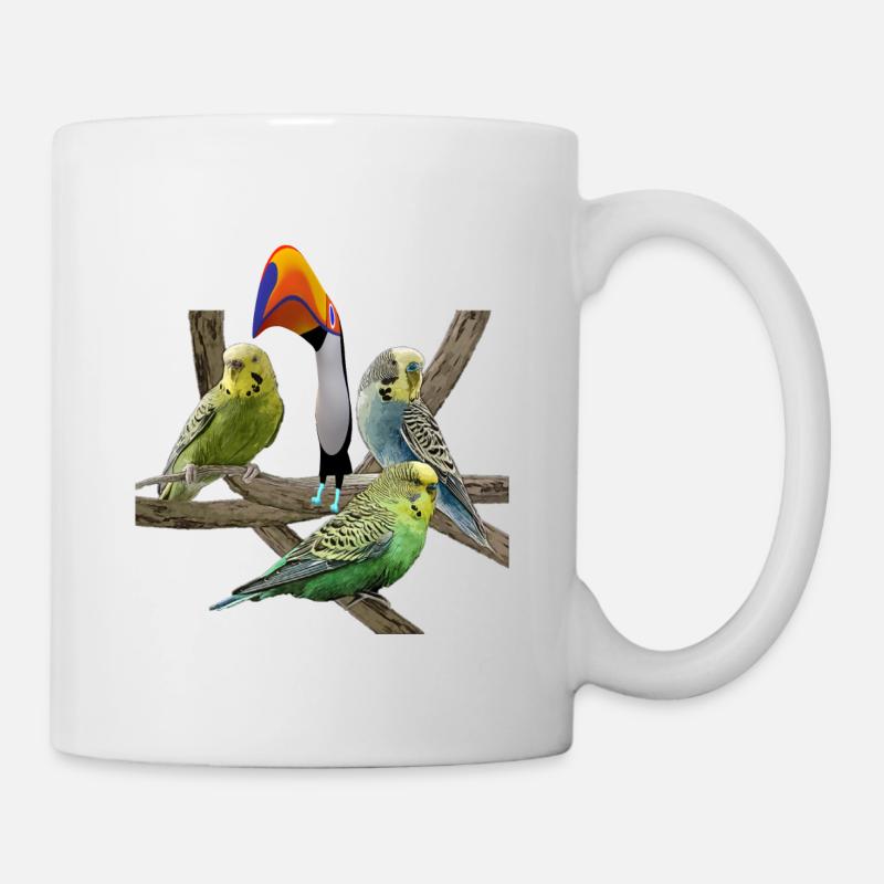 Wellensittiche - Tasse - Weiß