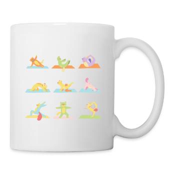 cat yoga - Mug - white - Right