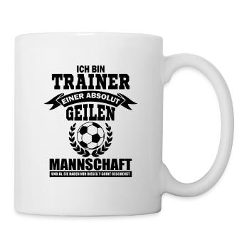 Mannschaft Sport Fußball Trainer - Tasse - Weiß - Rechts