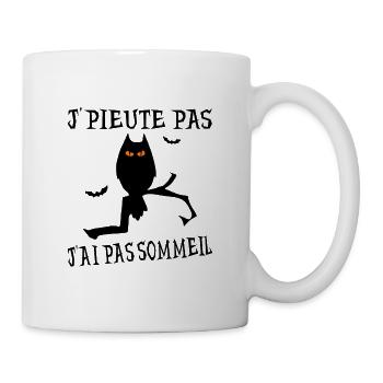 J'PIEUTE PAS J'AI PAS SOMMEIL ! - Mug blanc - blanc - Droite