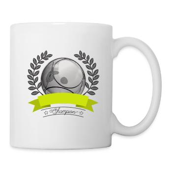 Boule Champion Emblem - Tasse - Weiß - Rechts