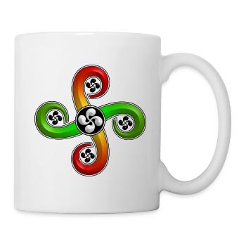 Basque Cross Lauburu - Mug - white - Right