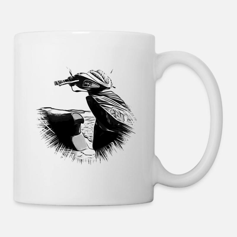 Motorroller - Tasse - Weiß