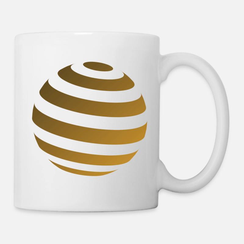 3d Kreis Kugel - Tasse - Weiß