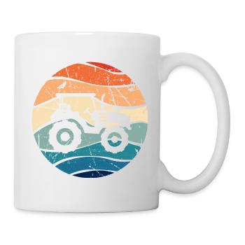 Tractor Farmer Trekker Farmer Retro Gift - Mug - white - Right