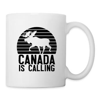 Canada is calling gift flag Canadian - Mug - white - Right
