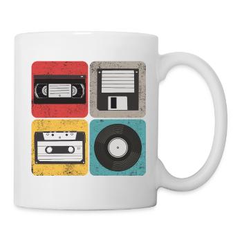 Floppy Video Case Vinyl Radio Play Box Retro - Mug - white - Right