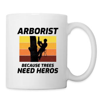 Arborist Baum Chirurg Arboriculture Vintage Retro - Tasse - Weiß - Rechts
