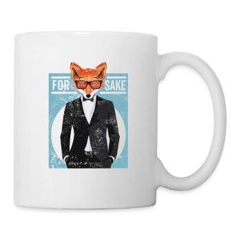 Fuchs Tier Abstrakt - Tasse - Weiß - Rechts