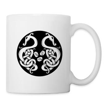 Symbol und Wikinger-Runen - Tasse - Weiß - Rechts