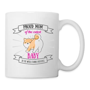 Chien mamma bébé cool proverbes chien Shiba Inu Mignon - Mug blanc - blanc - Droite