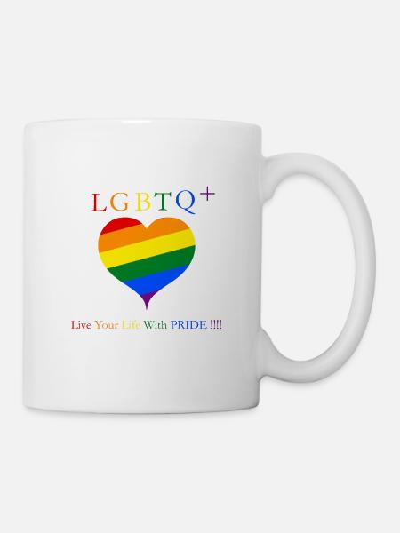 LGBTQ+ Live Your Life With PRIDE - Mug - white