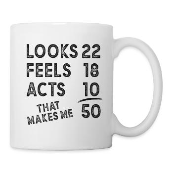 50 Thin Saying 50 Years Gift - Mug - white - Right