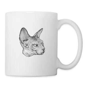 Sketch Sphynx Cat - Tasse - Weiß - Rechts