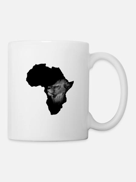 Afrique lion - Mug blanc - blanc