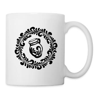 Apfelwein Hessen Äppelwoi Geschenk Hessisch Babbel - Tasse - Weiß - Rechts
