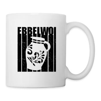 Ebbelwoi Apfelwein Hessen Geschenk Hessisch Babbel - Tasse - Weiß - Rechts