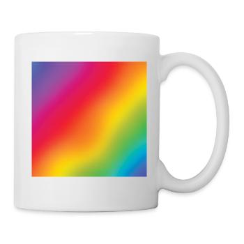 Süße Regenbogen-Druck - Regenbogen-Liebhaber-Geschenk - Tasse - Weiß - Rechts