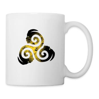 Triskèle Background skulls - Mug - white - Right