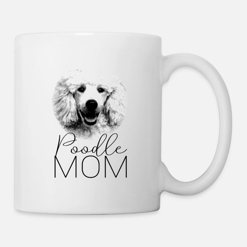 Caniche chien maman - Mug blanc - blanc