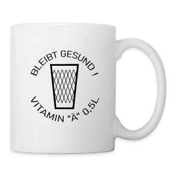 Bleibt gesund Hessen Appelwoi Hessisch Apfelwein - Tasse - Weiß - Rechts