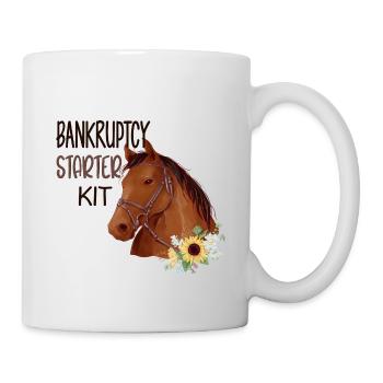 Funny Horse Bankruptcy Starter Kit Quote - Mug - white - Right