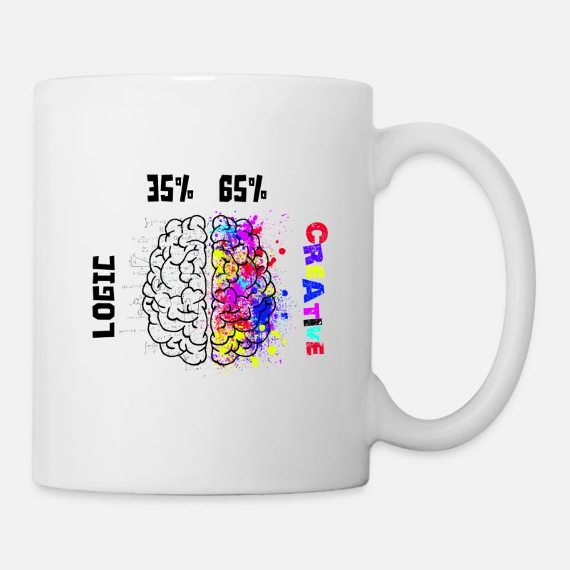 Brain, Creativity and Logic - Mug - white