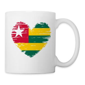 Togo Heart Flag Flag Coat of Arms - Mug - white - Right