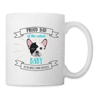 Proud Dog Papa Dog French Bulldog - Mug - white - Right