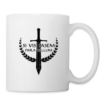 Si vis pacem para bellum Sparta Krieger - Tasse - Weiß - Rechts