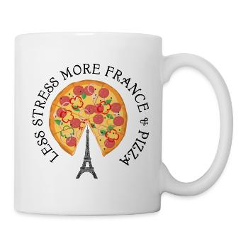 Paris France Eiffel Tower Tower City Pizza - Mug - white - Right