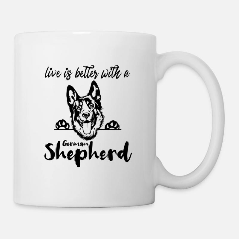 Deutscher Schäferhund - Tasse - Weiß